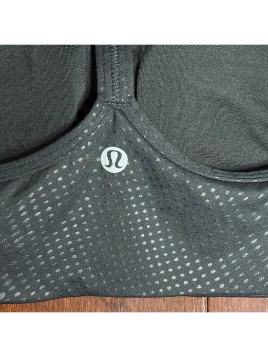 Lululemon Sport Bra Flow Y Wrap Front High Neck Black W2EJHS Women Sz 4 B/C NWT - Picture 4 of 12